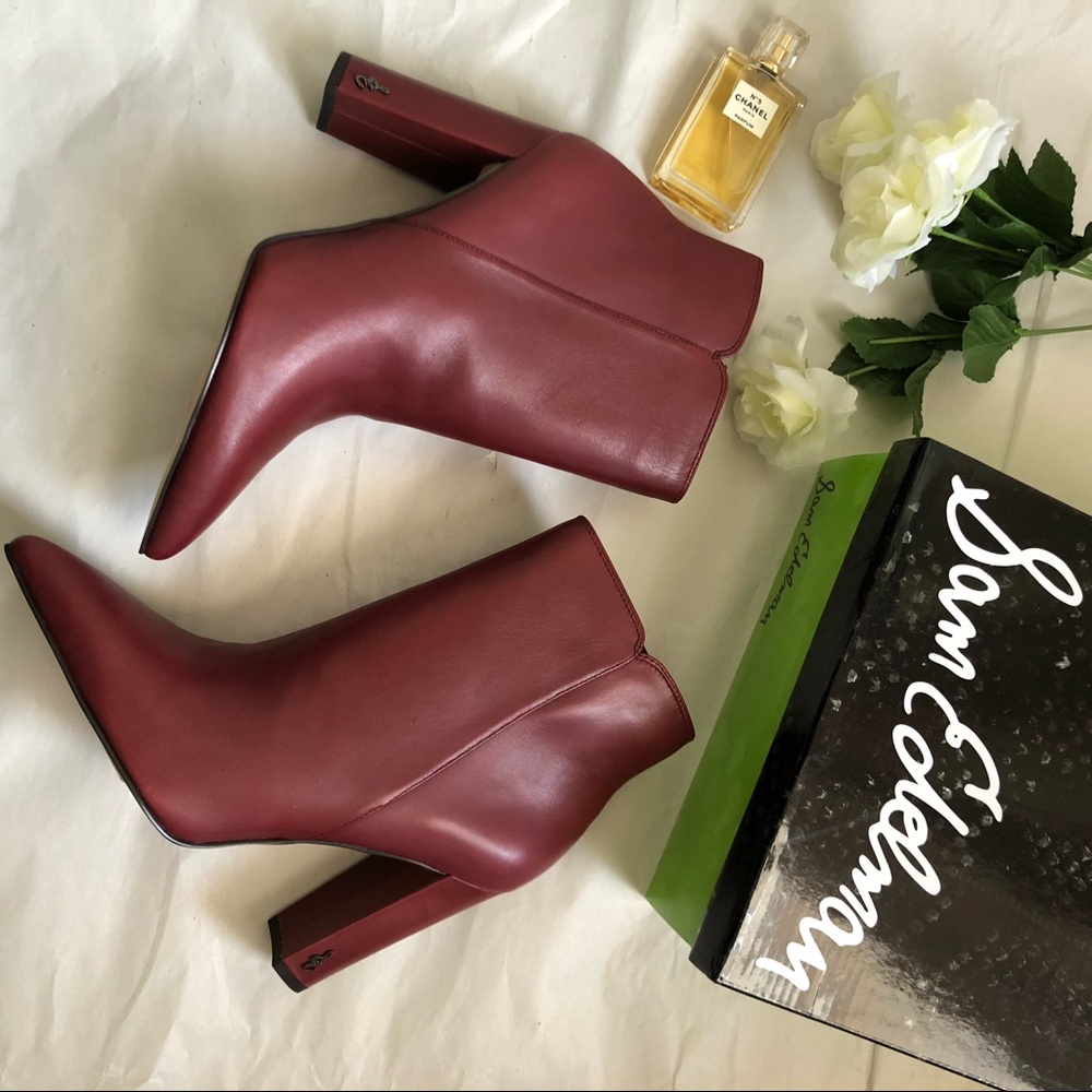 Sam Edelman Raelle Pointed Toe Leather Bootie